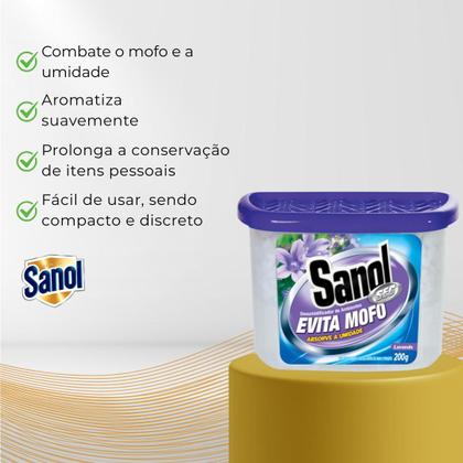 Imagem de Evita mofo sec lavanda 200g sanol