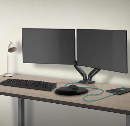 Imagem de Evolut Suporte Para 2 Monitores ESG20 em Aço Articulado Com Pistão á Gás