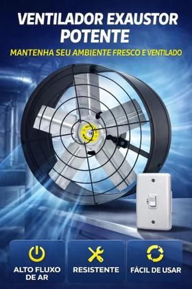 Imagem de Exaustor Axial 30cm 220v Alta Vazão Reversível Comercial