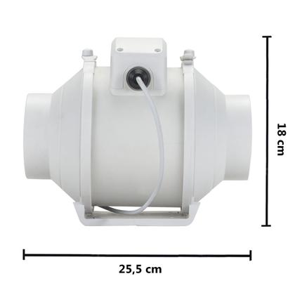 Imagem de Exaustor Axial Turbo 100mm em Linha 45W Ventilador In-Line 220V Ventisol Exl100-02