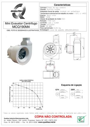 Imagem de Exaustor Centrífugo Mcq190m2 Original Qualitas