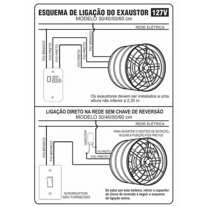 Imagem de Exaustor Comercial Venti Delta 60 Cm ⅓ Hp com Reversão  110v