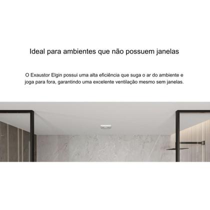 Imagem de Exaustor Para Banheiro Ventilador Elgin 100mm 127v Cor Branco