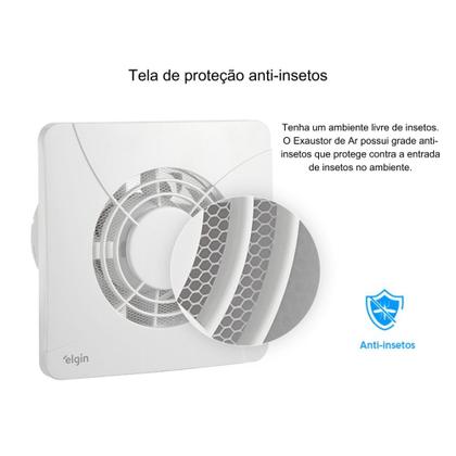 Imagem de Exaustor Para Banheiro Ventilador Elgin 100mm 127v Cor Branco