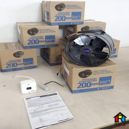 Imagem de Exaustor Para Churrasqueira Dutos E Coifas Axial Bivolt 20 cm Motor Blindado