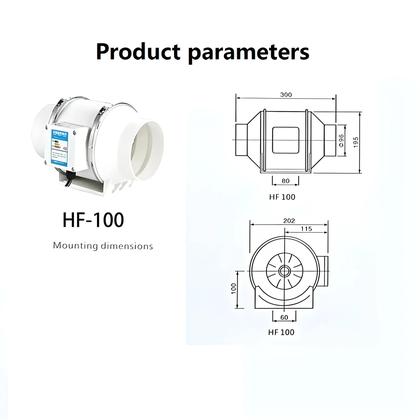 Imagem de Exaustor Silencioso 220V (4/5/6 Polegadas) para Casa, Banheiro e Cozinha