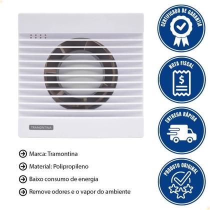 Imagem de Exaustor Ventilador Para Banheiro E Lavabo Tramontina Ba 100 220V 94523002