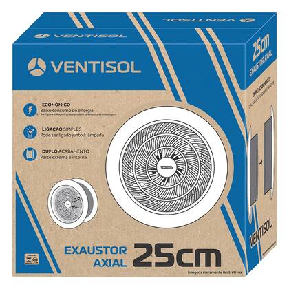 Imagem de Exaustor Ventisol Axial Premium Residencial 25cm Branco 60W 220v