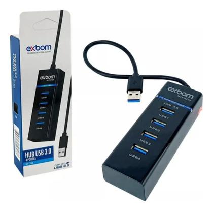 Imagem de Exbom Uh-30A Hub Usb 3.0 Extensor Preto