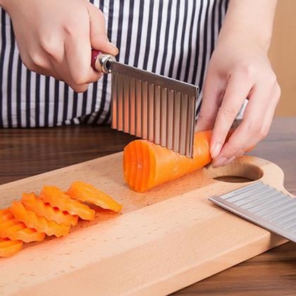 Imagem de Exclusiva Faca Fatiadora Ondulada Para Legumes Frutas E Batata e Outros