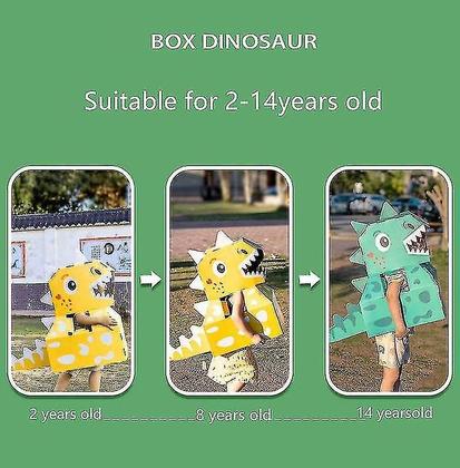 Imagem de Exercitadores de mão crianças dinossauro vestir-se vestível diy papelão papel roupas brinquedos desempenho infantil