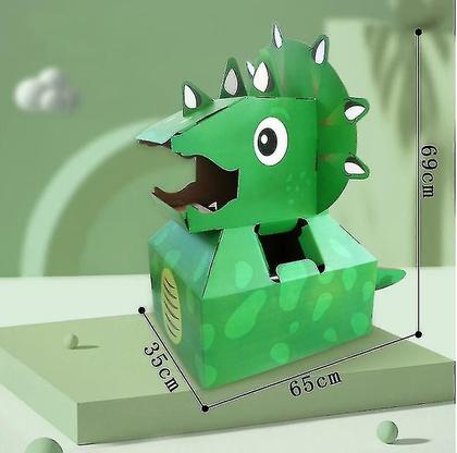 Imagem de Exercitadores de mão crianças dinossauro vestir-se vestível diy papelão papel roupas brinquedos desempenho infantil