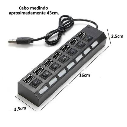 Imagem de Expanda suas conexões com o HUB USB 7 Portas 2.0!