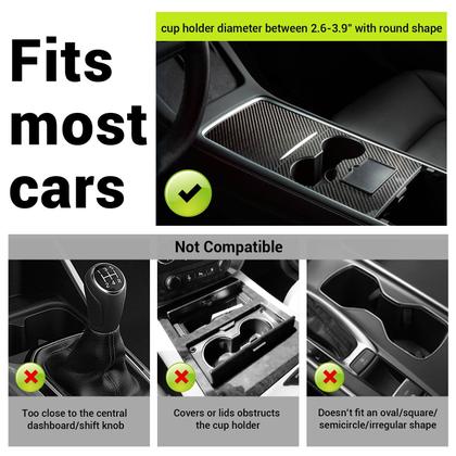 Imagem de Expansor de porta-copos para carro SodaRide com bandeja de alimentos, pacote com 2 unidades