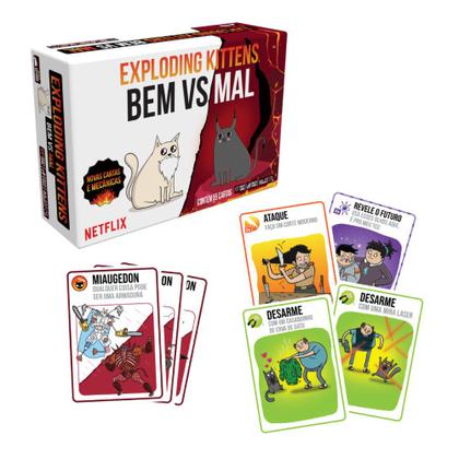 Imagem de Exploding Kittens Bem vs Mal Jogo de Cartas Galapagos EXK611