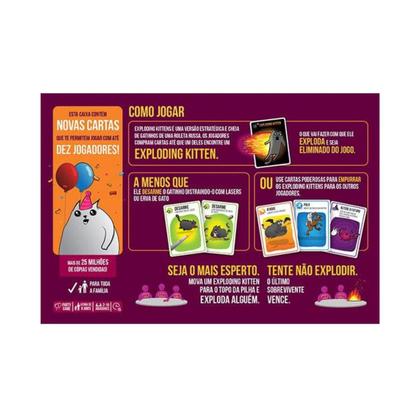 Imagem de Exploding Kittens: Para a Galera - Jogo de Cartas Galápagos