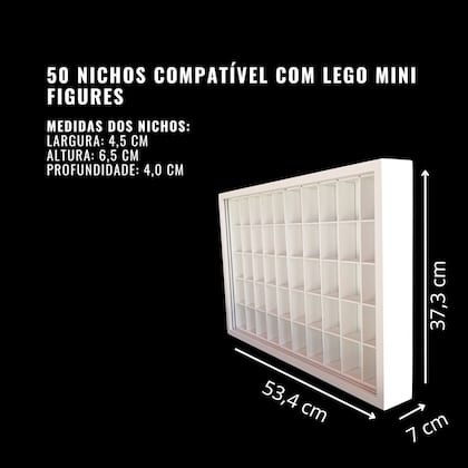 Imagem de Expositor 50 nichos - compatível com lego mini figures 42-1