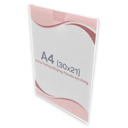 Imagem de Expositor Acrílico Folheto A4 Mesa Balcão Vertical 30x21cm