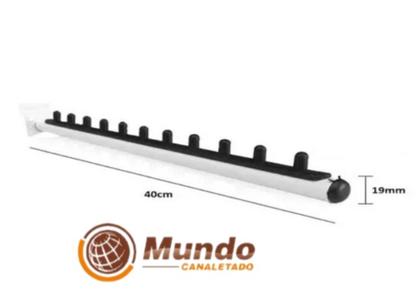 Imagem de Expositor Cabideiro Arara Rt inclinado P/ Canaletado com 40cm 10 unidades