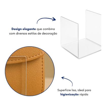 Imagem de Expositor Carteira 8x6cm Lojas Moda Feminina Suporte Display Closet Organização Transparente Mulher