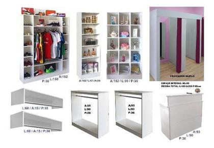 Imagem de Expositor Colméia Armário Arara Balcão Loja Roupa 9 Peças