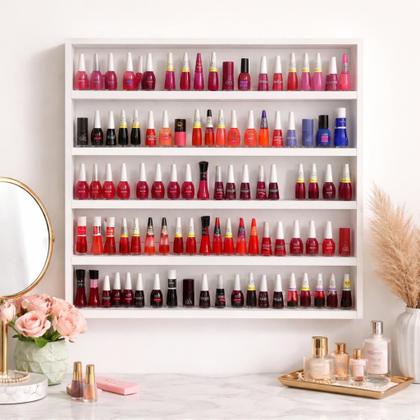 Imagem de Expositor de esmaltes 60 x 60 x 6cm para 200 esmaltes em mdf