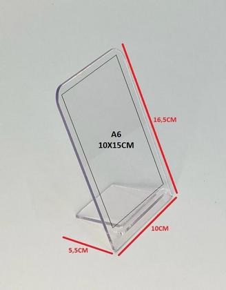 Imagem de Expositor Display A6 Encaixe Mesa Balcão Avisos Pix Qr Code 