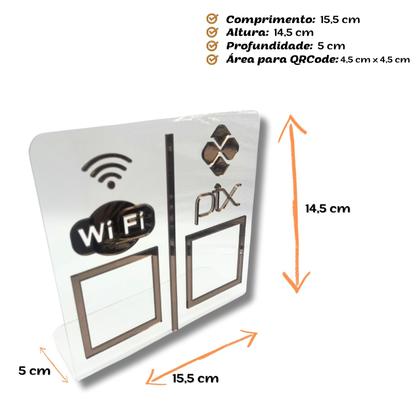 Imagem de Expositor DUPLO WI-FI - PIX - Cristal com Bronze