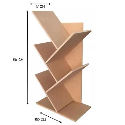 Imagem de Expositor - Estante P/ Livros De Mesa - Em Mdf Cru Decoração