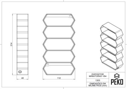 Imagem de Expositor Parede Hot Wheels Porta Carrinho Organizador