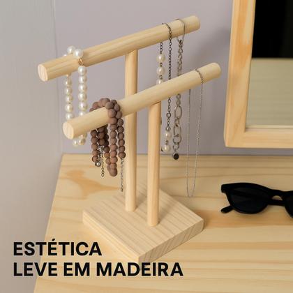 Imagem de Expositor Porta Joias, Colares e Pulseiras Lina - Madeira Pinus