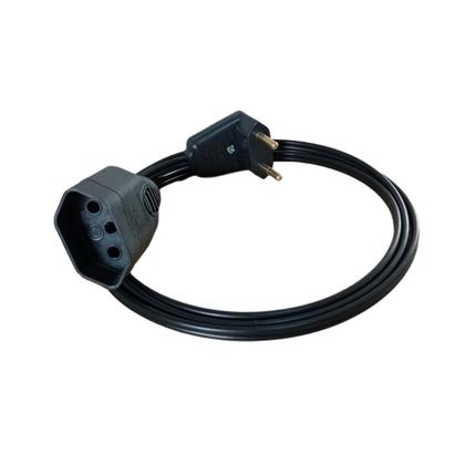 Imagem de Extensao 1,40 Mts Preta 1 Tomada 10A Fio 1,5 Mod.RLI-1084