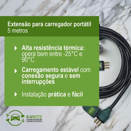Imagem de Extensão 20a 5 Metros Para Carregador Portátil Byd Gwm