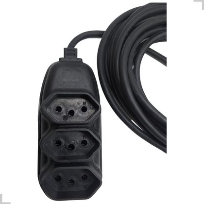 Imagem de Extensão 3 Tomadas Bivolt 2Mts Cabo PP LIDER LUX