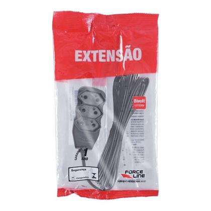 Imagem de Extensão Bipolar Slim 1 Metro Preto Force Line