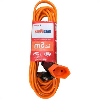 Imagem de Extensao Daneva Pp Hard Work 2 Polos 20A. 2,5Mm Laranja - 5M