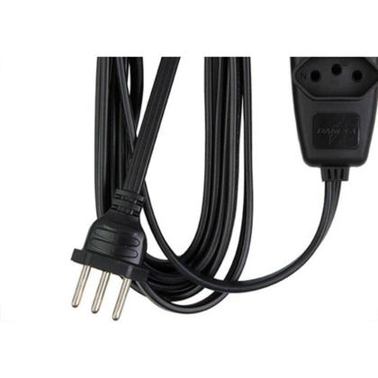 Imagem de Extensao Daneva Tripla Sort 2 Polos+Terra Pp Preta 10M Saco Dn1914