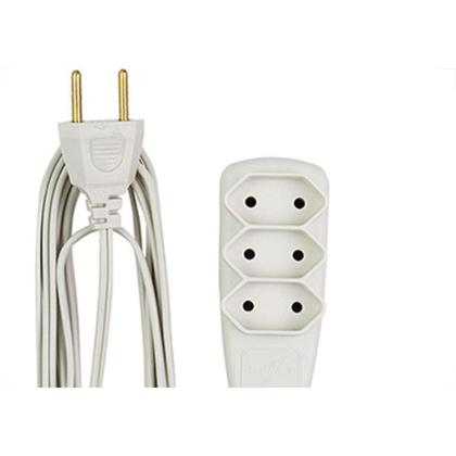 Imagem de Extensao Daneva Tripla Sort Paralelo Branca 1,3M 10A Saco Dn1911