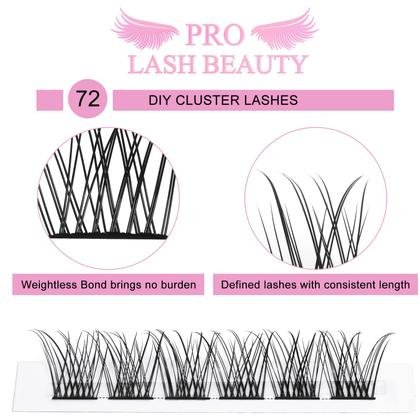 Imagem de Extensão de cílios Cluster Lashes PRO LASHBEAUTY 72 unidades