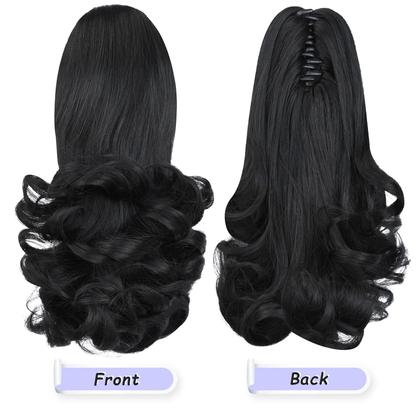 Imagem de Extensão de rabo de cavalo ShulaShop, cabelo sintético, curto e encaracolado