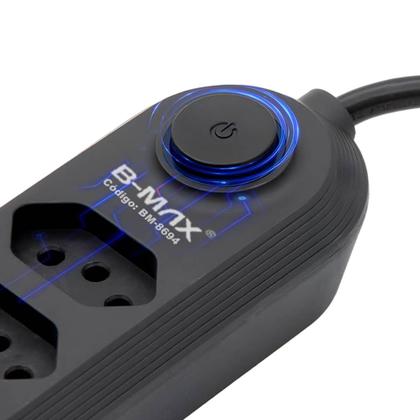 Imagem de Extensão de Tomadas 4 Tomadas + 3 USB B-MAX Modelo BM-8694B