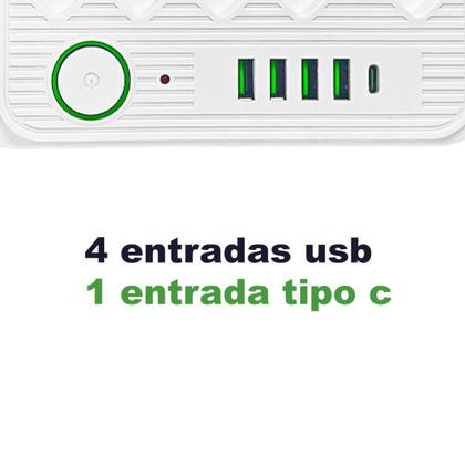 Imagem de Extensão de Tomadas 5 Tomadas + 5 USB B-MAX Modelo BM-8696