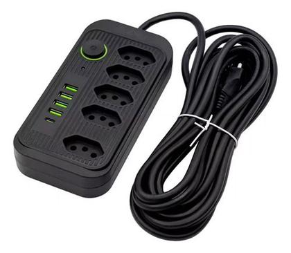 Imagem de Extensão De Tomadas 5 Tomadas + 5 Usb