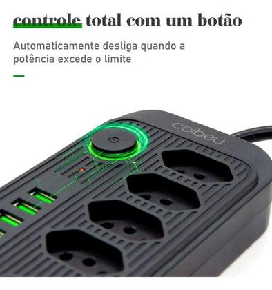 Imagem de Extensão De Tomadas 5 Tomadas + 5 Usb