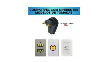 Imagem de Extensao Eletrica 10 Metros 10A/20A Cabo Prolongador PP 2x1,0mm