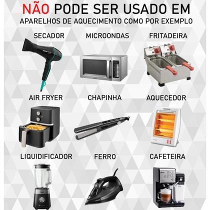 Imagem de Extensão elétrica 10 metros preto 3 tomadas Fio Elétrico