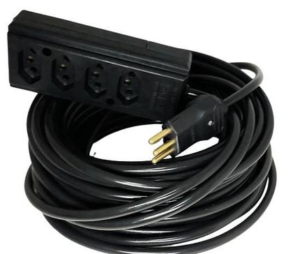 Imagem de Extensão Elétrica 10A/20a Reforçada 10m Pp 2x1,5mm 4 Tomadas