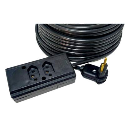 Imagem de Extensão Elétrica 20A Reforçada 15M Pp 2X2,5Mm 2 Tomadas 90º