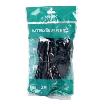 Imagem de Extensão Elétrica 3 Tomadas Pl 2X0,75 10M Preta