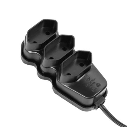 Imagem de Extensão Elétrica 3 Tomadas PL 2X0,75 5M Preta